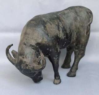 Indonesia) Large Water Buffalo Bronze/Brass Animal Statue 19th 