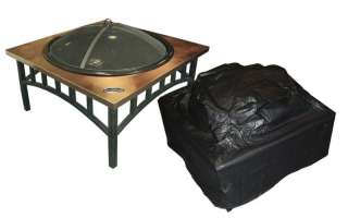 Outdoor Square Fire Pit Vinyl Cover 02056  