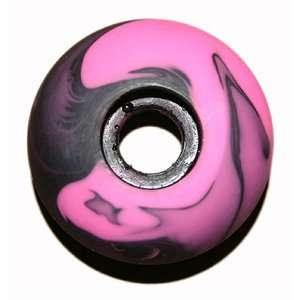    Blank Skateboard Wheels (54mm, Pink/Black Swirl)