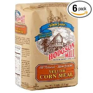 Hodgson Mill Corn Meal Yellow Plain, 5 pounds (Pack of6)  