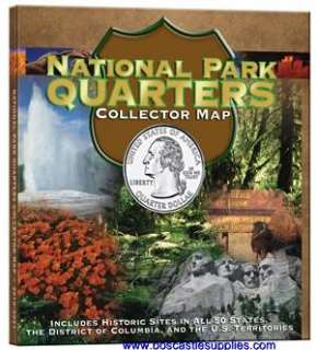 Whitman National Park Quarters   Foam Collector Map Big 13.2 x 39.75 