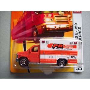  Matchbox Emergency Response Orange 08 Ford E 350 Ambulance 
