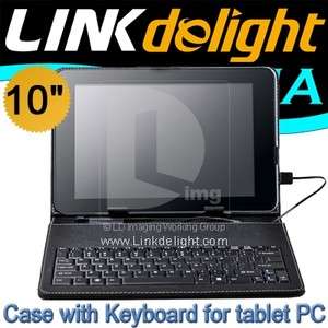 Leather Case+USB Keyboard+touch pen for 10 Tablet PC  
