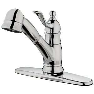   Poetto Single Handle Pull Out Kitchen Faucet, Chrome
