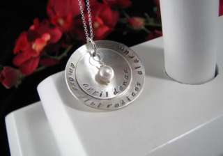   Stamped Love MOM Grandmother MOMMY Necklace 2 Layer Personalized