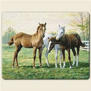   Yearlings Horses ~ made of tempered glass ~ code 692