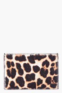 Yves Saint Laurent leopard print calf hair cardholder for men  