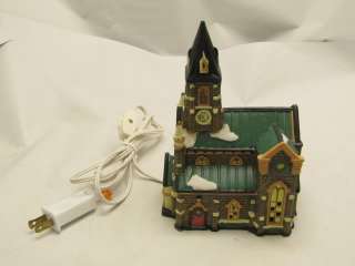 Vintage Stone Cathedral Church Light Up House Christmas Decoration 