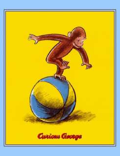 Curious George Monkey Balancing on a ball  