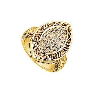  Diamond Marquise Ring  14K Yellow Gold   0.50 CT Diamonds 