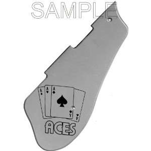  Aces Engraved Silver 5129 Pickguard Musical Instruments