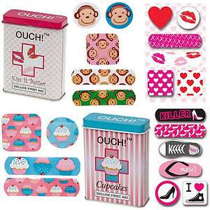   Kid Plaster Lot in Tin Box First Aid Adhesive Bandage Set Wound Care