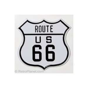 Route 66 Embossed Die Cut Magnet