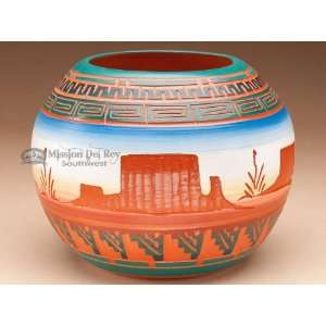  Navajo American Indian Pottery Vase 6  Monument (p209 