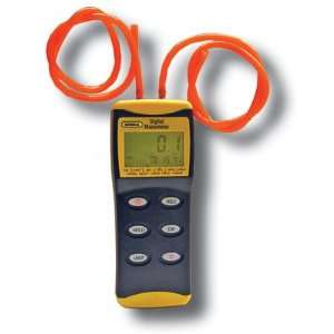   High Resolution Digital Manometer w Rubber Stoppers