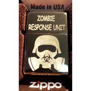  Zippo Custom Lighter   Biohazard Toxic GAS Mask Zombie 