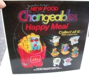 McDonalds Vintage TRANSFORMERS Changeables Display Sign  