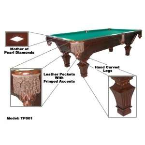  Windsor Solid Maple 8 Pool Table w/ Deluxe Accessory 