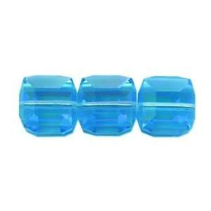  3 Blue Zircon AB Cube Swarovski Crystal Beads 5601 8mm 