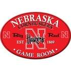 Sports Fan Products Nebraska Cornhuskers Oval Style Game Room Sign