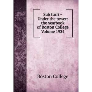  Sub turri  Under the tower the yearbook of Boston 