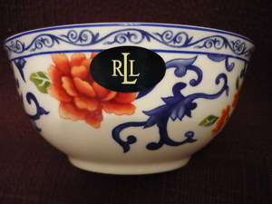 RALPH LAUREN Mandarin Blue coupe cereal bowl NWT PERFECT  