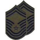 Rothco Subdued USAF Chief Master Sergeant Large CMSgt Patch Set