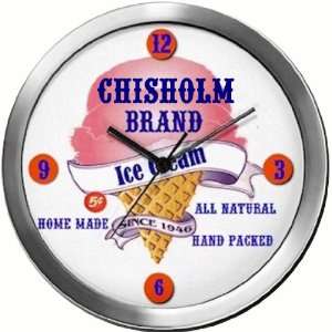  CHISHOLM 14 Inch Ice Cream Metal Clock Quartz Movement 