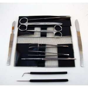 Advanced Dissection Kit, 10 Instruments with Snap lock Storage Pouch 