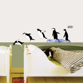 Penguin Kids Wall Stickers Removable Vinyl Wall Decals  