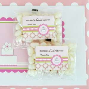  Personalized Jelly Bean Packs   Pink Cake 24 Set Health 