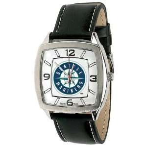  Seattle Mariners Mens Retro Style Watch Leather Band 
