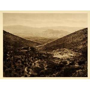  1928 Athens Greece Kaisariani Landscape Photogravure 