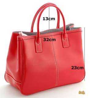 Simple Fashionable Lady Faux Leather Womens Tote Shoulder Purse Bags 