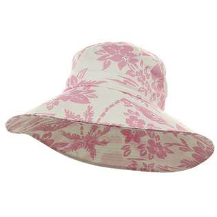 e4Hats Hawaiian Flower Brim Hats Pink 