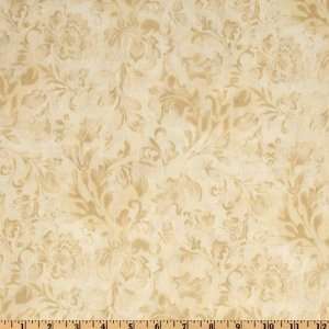  110 Wide Essential Floral Texture Ivory Fabric By The 
