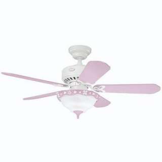 Hunter 44 Childrens Pink Ceiling Fan with Light 20167  