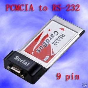 PCMCIA to RS 232 RS232 Serial DB9 CardBus Adaptor Card  