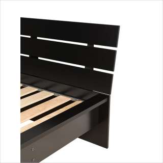 Prepac Avanti Double Platform w/Slat Headboard Black Bed 772398521893 