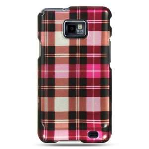  case with hot pink checker design for the Samsung Galaxy S II/SGH 