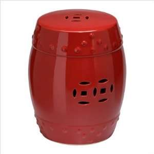  Small Ceramic Stool in Red
