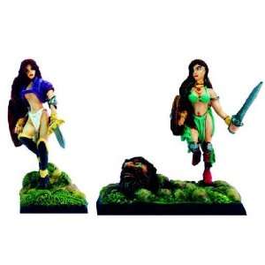    Fenryll Miniatures Giant Slayer Elves Girls (2) Toys & Games
