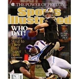  Signed Drew Brees Sports Illustrated Magazine   Who Dat 