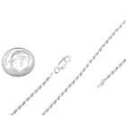   Silver 2.5 Millimeter Gauge 060 Italian Rope Chain 18 Inch Necklace