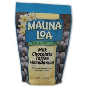Mauna Loa Macadamias, Milk Chocolate Toffee, 11 Ounce Packages  