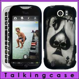 Black Ace of Spade Skull Hard Case Cover for T Mobile HTC myTouch 4G 