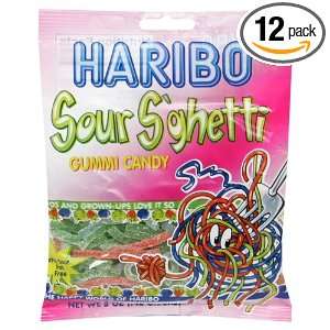 Haribo Sour Spaghetti, 5 ounces (Pack of12)  Grocery 