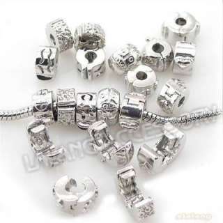 50 Mixed Charms Stopper Bead Fit Charm Bracelet 150364  