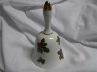Vintage Lefton Christmas Holly Berry Bell JAPAN  