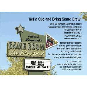  Game Room Party Invitations 